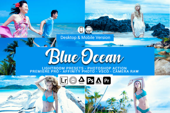 Download 20 Blue Ocean Presets,Photoshop Actions - Presets Collection
