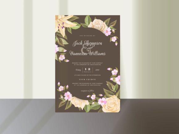Download Dark Color Wedding Invitation Template - Premium Resources
